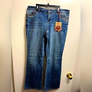 LEI Sophia Hiphuggers Flare II Jeans Juniors size 14 New W/ Tags
